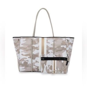 Haute Shore Greyson Sahara neoprene tote bag with removable wristlet